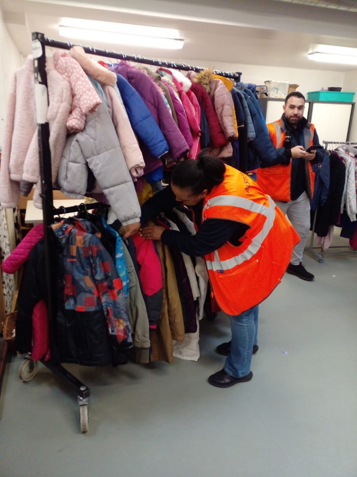 Winter coat distribution